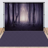 Lofaris Spooky Foggy Forest Combo Set Backdrop Haunted Woods for Halloween Dark Enchanted Photography Background
